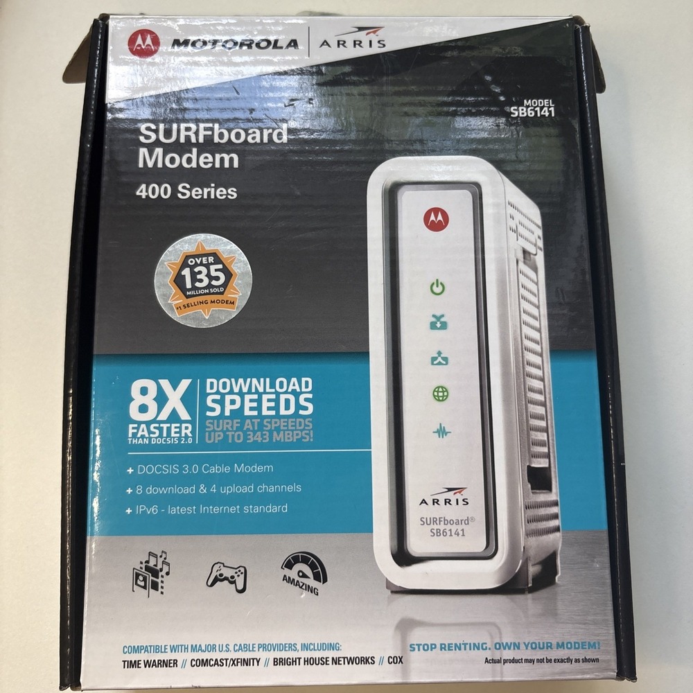 Motorola Arris SB6141 SURFboard Modem 400 Series -open in Box